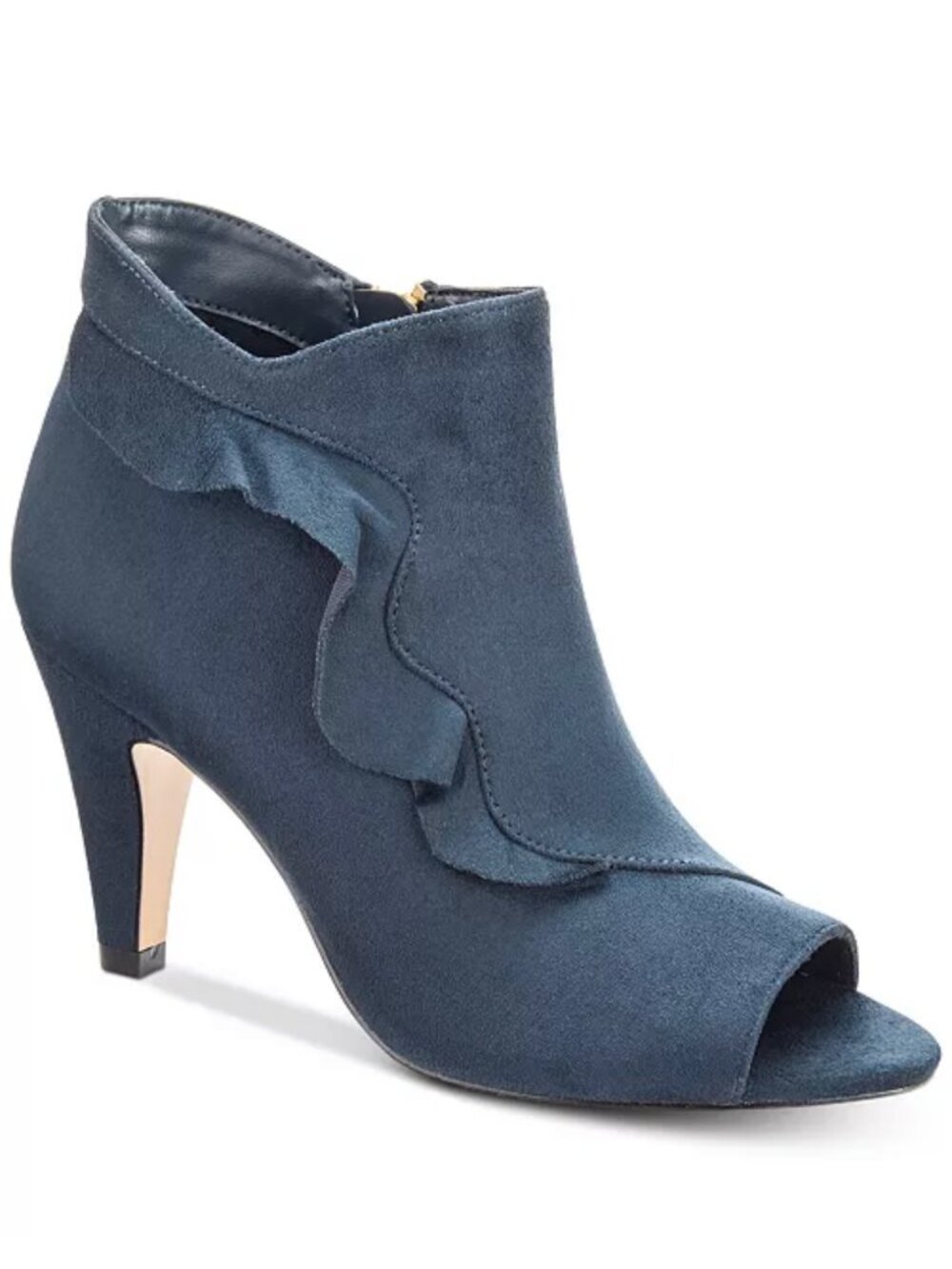 Bella-Vita Nicolette Navy Open Toe Booties NWT